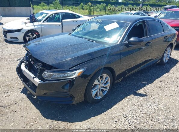 1HGCV1F18KA055170 2019 HONDA ACCORD Black Առջևի ձախ երեք քառորդ տեսարան