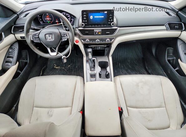 1HGCV1F18KA085687 2019 HONDA ACCORD White Widok deski rozdzielczej