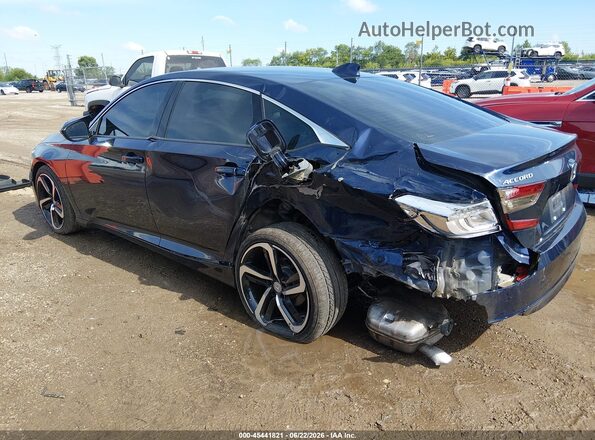 1HGCV1F18KA129641 2019 HONDA ACCORD Blue Հետևի ձախ
