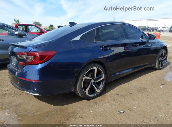 1HGCV1F18KA129641 2019 HONDA ACCORD Blue Հետևի աջ