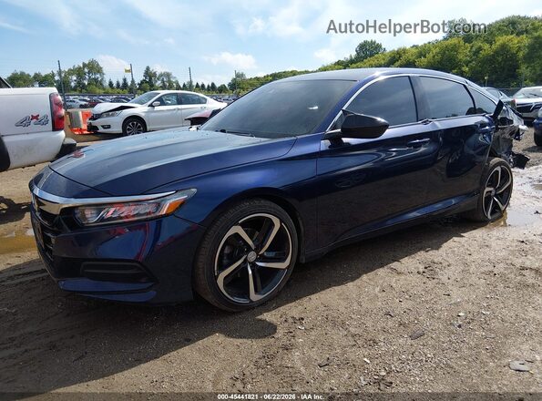 1HGCV1F18KA129641 2019 HONDA ACCORD Blue Առջևի ձախ երեք քառորդ տեսարան