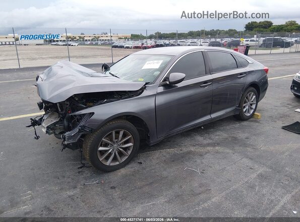 1HGCV1F18MA077141 2021 HONDA ACCORD Gray Front left