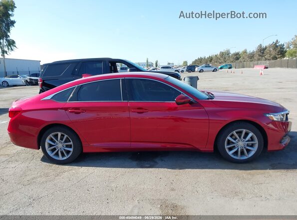 1HGCV1F18MA103639 2021 HONDA ACCORD Red Вид задньої частини салону
