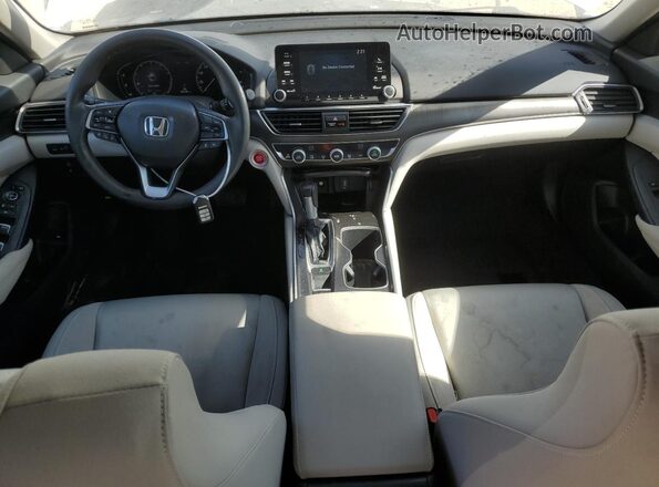 1HGCV1F19KA017155 2019 HONDA ACCORD White Widok deski rozdzielczej