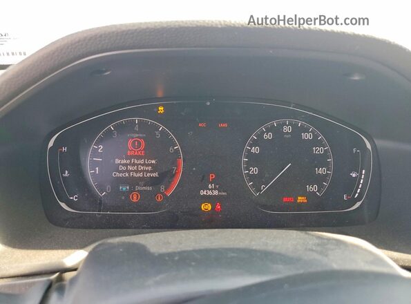 1HGCV1F19LA084923 2020 HONDA ACCORD Gray Вид щитка приладів
