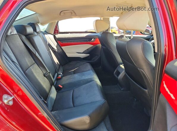 1HGCV1F1XJA021200 2018 HONDA ACCORD Burgundy უკანა სავარძლების ხედი