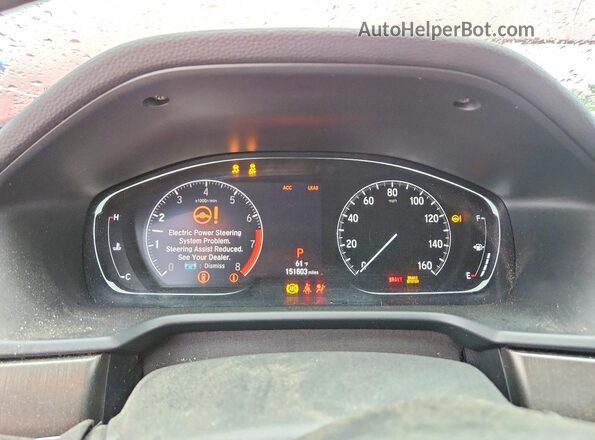1HGCV1F1XJA021200 2018 HONDA ACCORD Burgundy ხელსაწყოთა პანელის ხედი