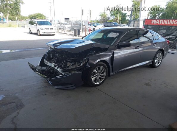 1HGCV1F1XJA152224 2018 HONDA ACCORD Gray Przód lewy