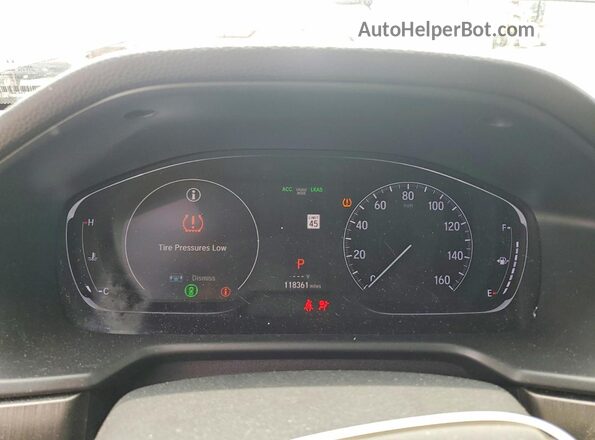 1HGCV1F1XKA010926 2019 HONDA ACCORD Silver Instrument cluster view