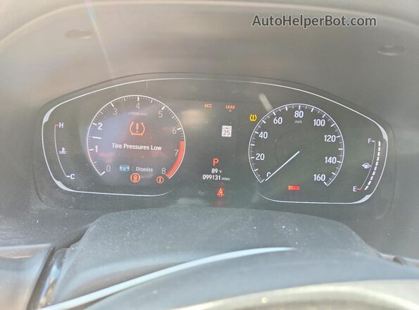 1HGCV1F1XKA087179 2019 HONDA ACCORD Silver ხელსაწყოთა პანელის ხედი