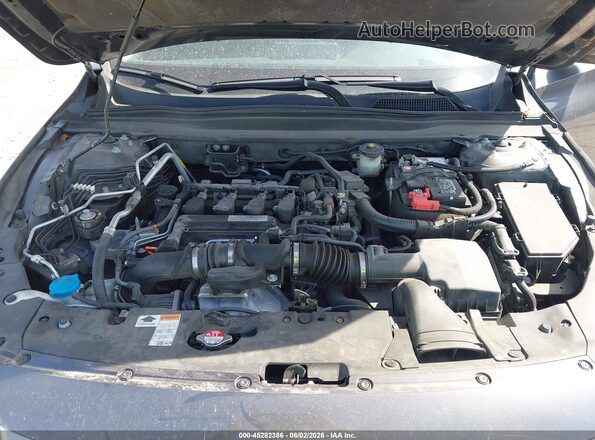 1HGCV1F1XKA130404 2019 HONDA ACCORD Gray Rear view