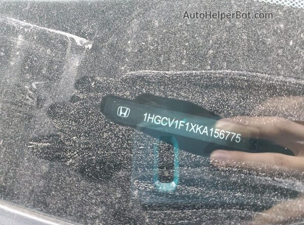 1HGCV1F1XKA156775 2019 HONDA ACCORD Silver Vista del compartimento del motor