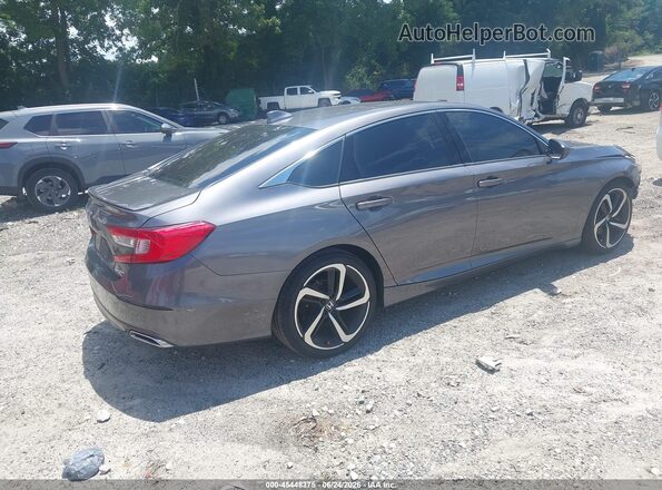 1HGCV1F30JA010949 2018 HONDA ACCORD Gray Tył prawy