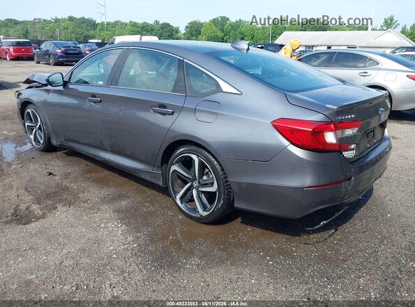 1HGCV1F30JA066826 2018 HONDA ACCORD Gray Tył lewy