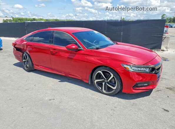 1HGCV1F30JA217857 2018 HONDA ACCORD Red 