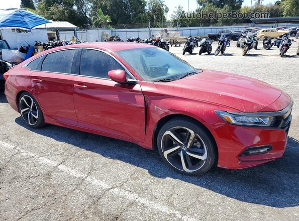 1HGCV1F30KA000679 2019 HONDA ACCORD Red Przód prawy