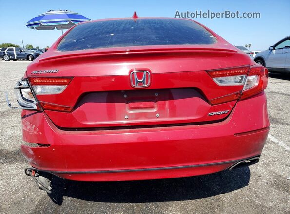 1HGCV1F30KA000679 2019 HONDA ACCORD Red Widok z tyłu