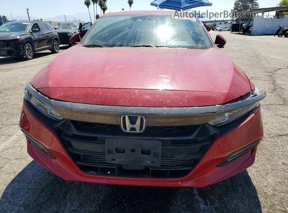 1HGCV1F30KA000679 2019 HONDA ACCORD Red Widok z przodu