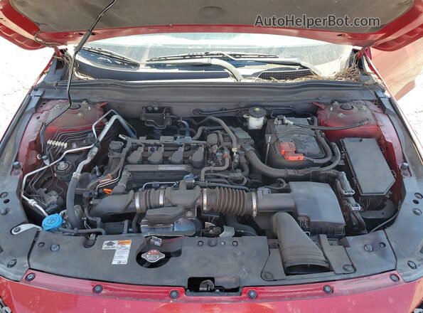 1HGCV1F30KA000679 2019 HONDA ACCORD Red Widok wnętrza z tyłu