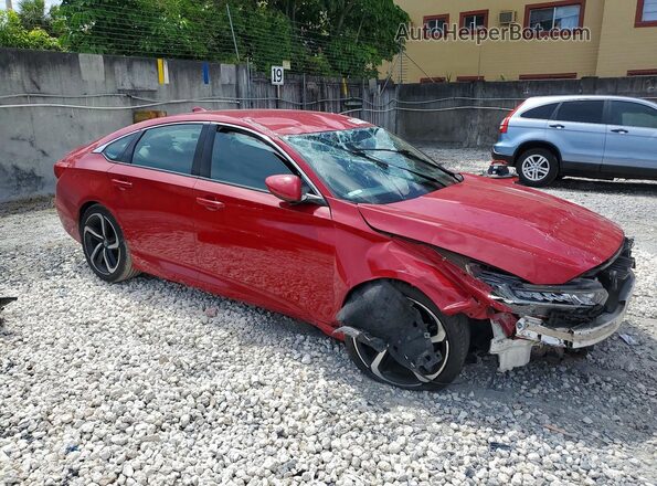 1HGCV1F30KA001640 2019 HONDA ACCORD Красный 