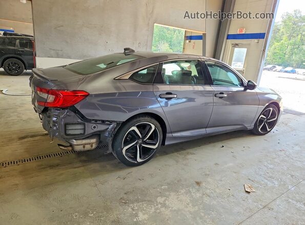 1HGCV1F30KA007938 2019 HONDA ACCORD Gray Trasero derecho