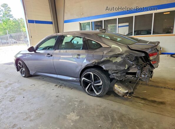 1HGCV1F30KA007938 2019 HONDA ACCORD Gray Trasero izquierdo