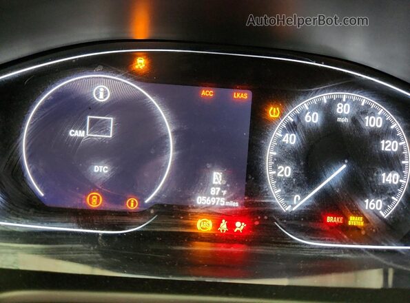 1HGCV1F30KA007938 2019 HONDA ACCORD Gray Vista del cuadro de instrumentos