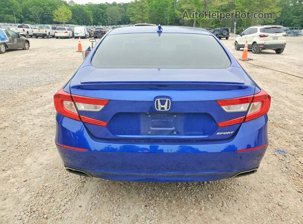 1HGCV1F30KA015635 2019 HONDA ACCORD Синий 