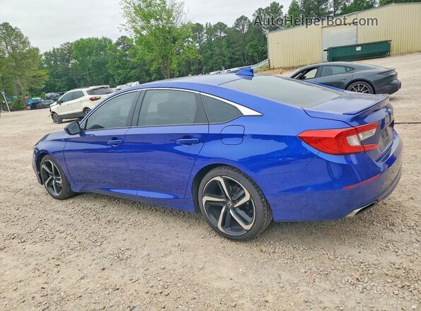 1HGCV1F30KA015635 2019 HONDA ACCORD Синий 