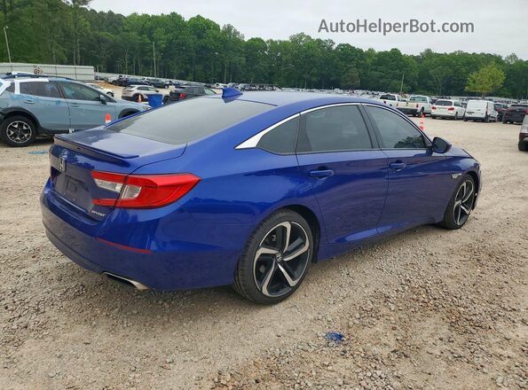 1HGCV1F30KA015635 2019 HONDA ACCORD Синий 