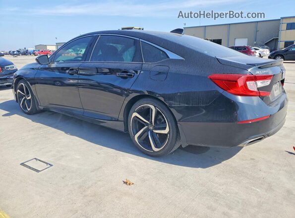 1HGCV1F30KA027591 2019 HONDA ACCORD Черный Задняя левая четверть