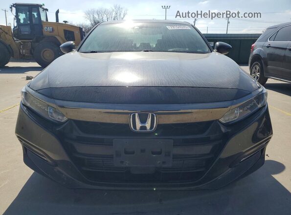 1HGCV1F30KA027591 2019 HONDA ACCORD Черный Вид спереди