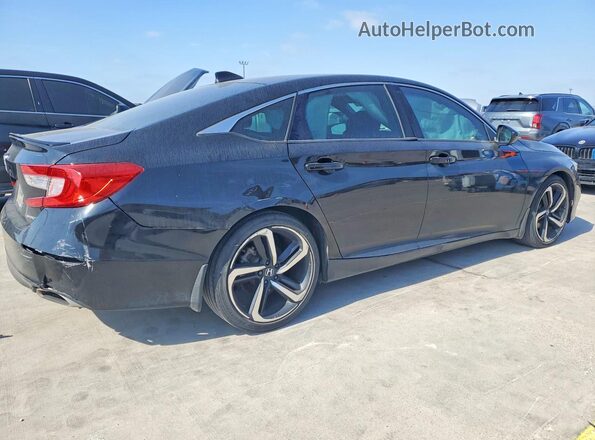 1HGCV1F30KA027591 2019 HONDA ACCORD Черный Задняя правая четверть