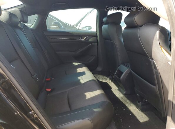 1HGCV1F30KA027591 2019 HONDA ACCORD Черный Вид задних сидений
