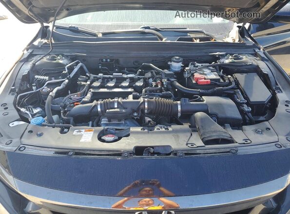 1HGCV1F30KA027591 2019 HONDA ACCORD Черный Вид задней части салона