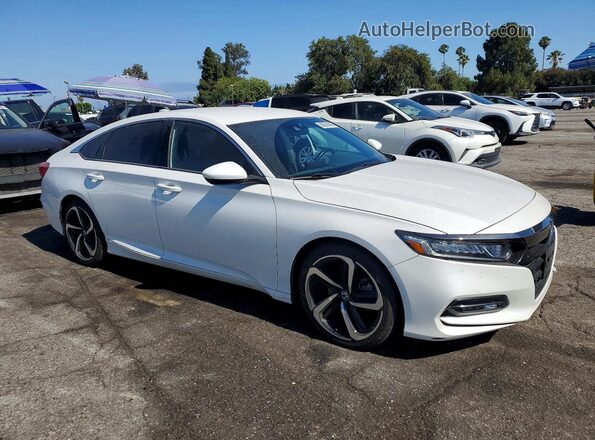 1HGCV1F30KA105089 2019 HONDA ACCORD White Delantero derecho