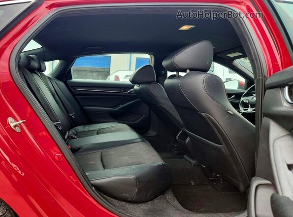 1HGCV1F30KA121938 2019 HONDA ACCORD Red უკანა სავარძლების ხედი