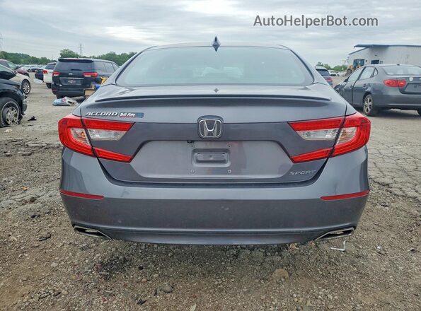 1HGCV1F30KA147990 2019 HONDA ACCORD Gray უკანა ხედი