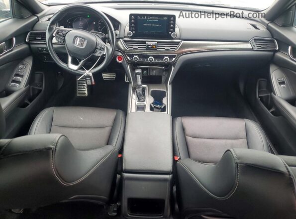 1HGCV1F30KA147990 2019 HONDA ACCORD Gray წინა პანელის ხედი