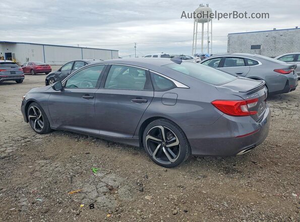 1HGCV1F30KA147990 2019 HONDA ACCORD Gray უკანა მარცხენა