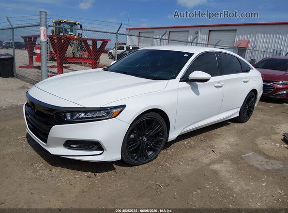 1HGCV1F30LA089915 2020 HONDA ACCORD Белый Передняя левая четверть