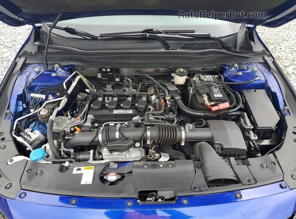 1HGCV1F30LA150079 2020 HONDA ACCORD Blue Вид задньої частини салону