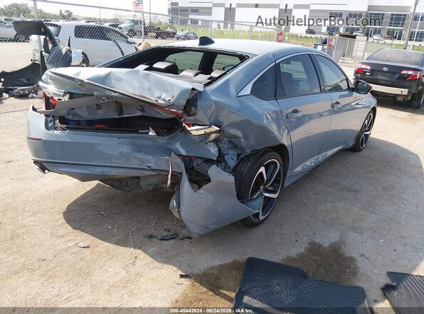 1HGCV1F30MA082724 2021 HONDA ACCORD Синий Задняя правая четверть