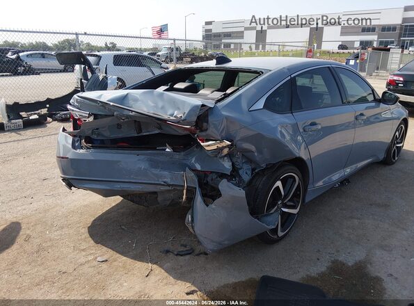 1HGCV1F30MA082724 2021 HONDA ACCORD Синий Вид спереди