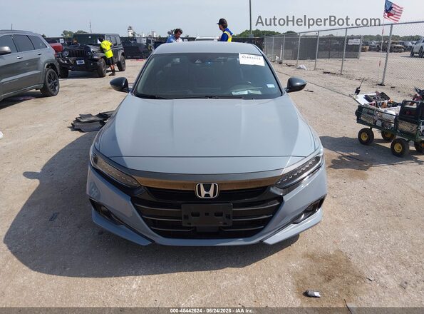 1HGCV1F30MA082724 2021 HONDA ACCORD Синий Вид щитка приборов