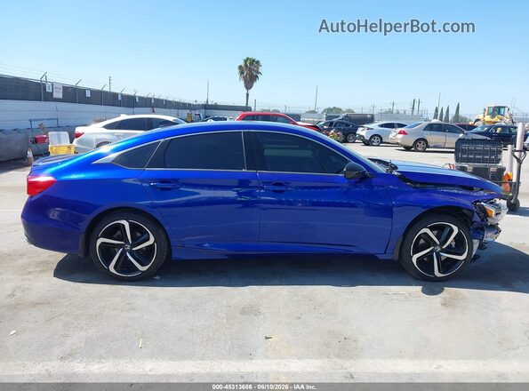 1HGCV1F30NA055184 2022 HONDA ACCORD Blue Вид задньої частини салону