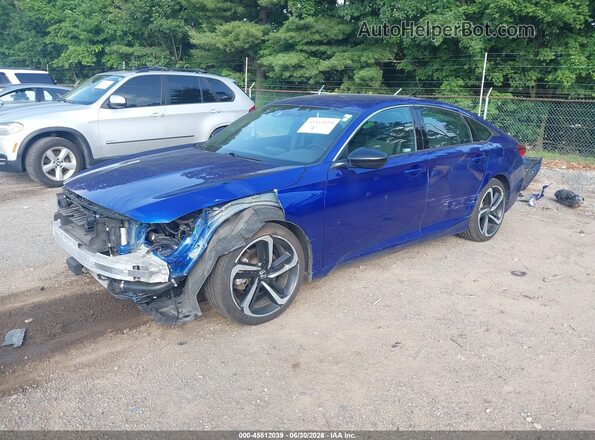 1HGCV1F30NA112922 2022 HONDA ACCORD Blue Przód lewy