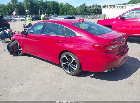 1HGCV1F31JA016629 2018 HONDA ACCORD Red Հետևի ձախ