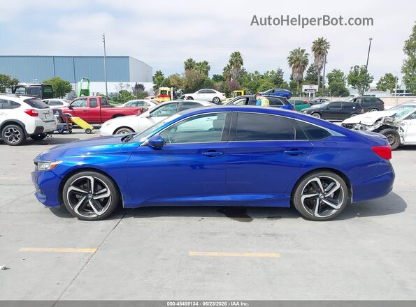 1HGCV1F31JA040624 2018 HONDA ACCORD Blue Սալոնի հետևի տեսք
