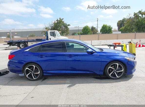 1HGCV1F31JA040624 2018 HONDA ACCORD Blue Սարքավորումների վահանակի տեսք